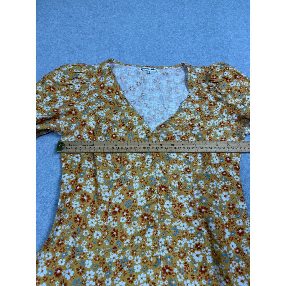 Reformation Womens Size 6 Joelle Linen Dress - Picture 4 of 6